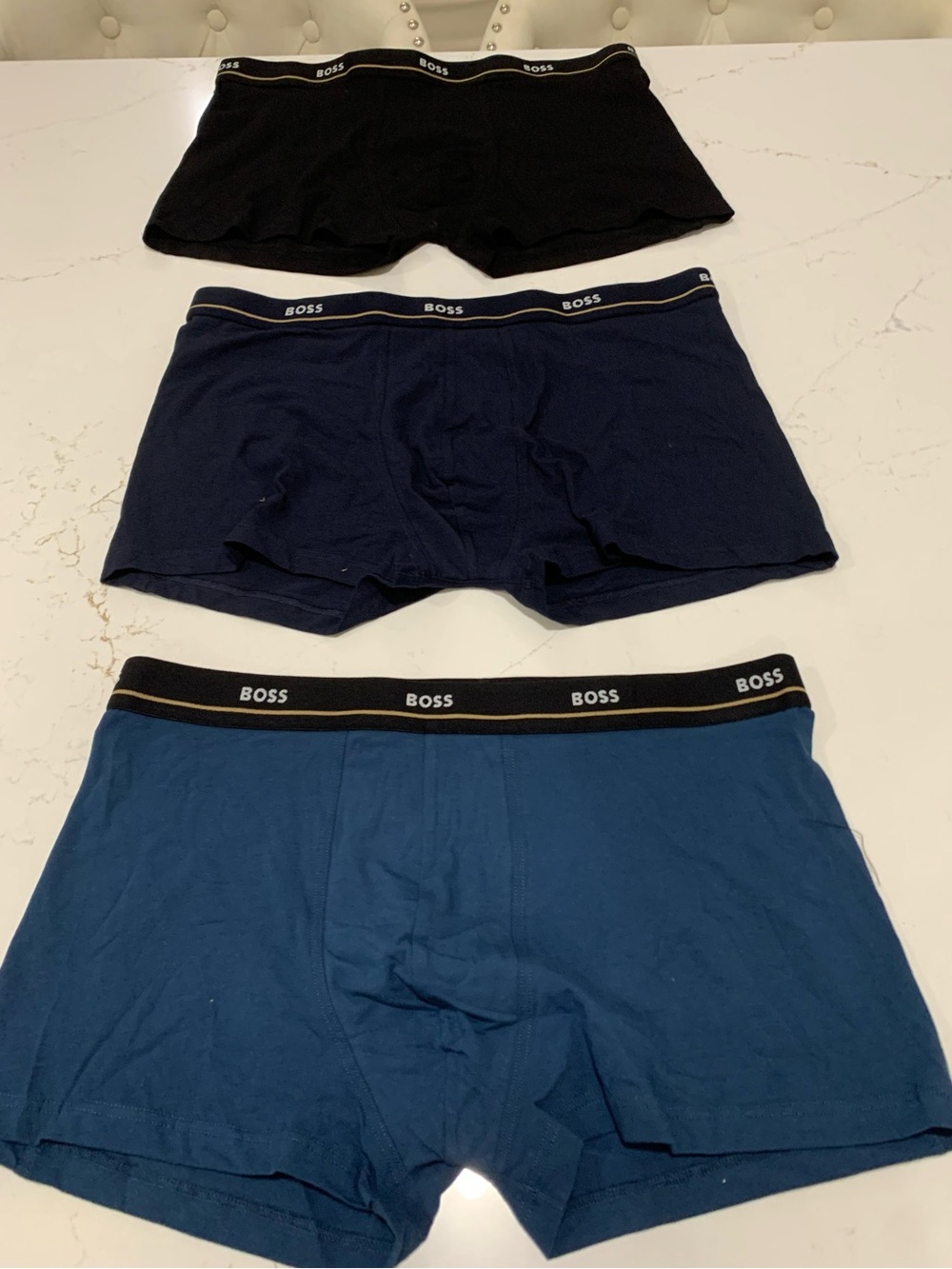 NWT Boss Assorted Stretch Cotton Men's Boxer Briefs  (3-lot) Size XL